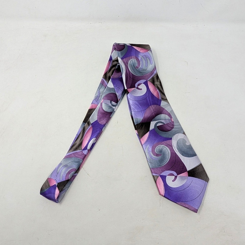 J. Garcia Jerry Garcia Silk Tie Emerging Elephant Purple Swirl Collection 52